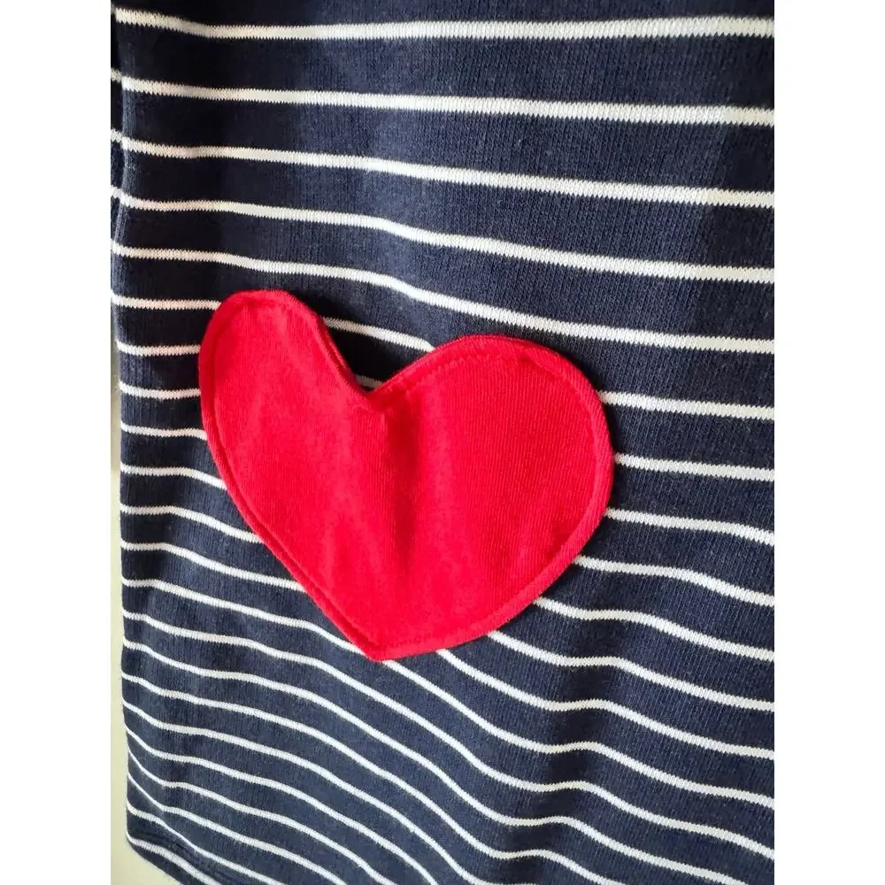 Old Navy girls’ striped sweater dress with heart pockets
